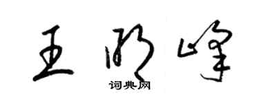 梁锦英王明峰草书个性签名怎么写