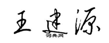 梁锦英王建源草书个性签名怎么写