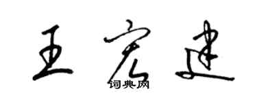 梁锦英王宏建草书个性签名怎么写