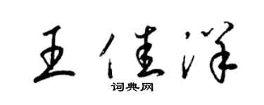 梁锦英王佳洋草书个性签名怎么写