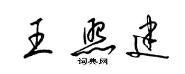 梁锦英王照建草书个性签名怎么写