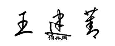 梁锦英王建菁草书个性签名怎么写