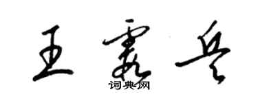 梁锦英王霞兵草书个性签名怎么写