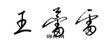 梁锦英王蕾雷草书个性签名怎么写