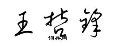 梁锦英王哲锋草书个性签名怎么写