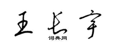 梁锦英王长宇草书个性签名怎么写