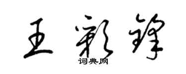 梁锦英王彩锋草书个性签名怎么写