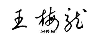 梁锦英王梅龙草书个性签名怎么写