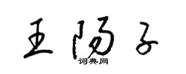 梁锦英王阳子草书个性签名怎么写