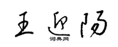 梁锦英王迎阳草书个性签名怎么写