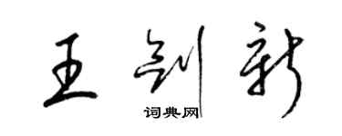 梁锦英王剑新草书个性签名怎么写