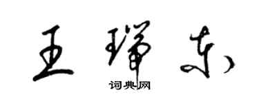 梁锦英王瑞东草书个性签名怎么写