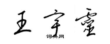 梁锦英王宇灵草书个性签名怎么写