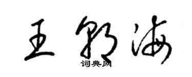 梁锦英王朝海草书个性签名怎么写