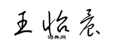 梁锦英王怡晨草书个性签名怎么写