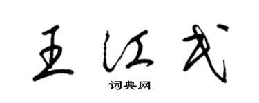 梁锦英王江民草书个性签名怎么写