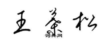 梁锦英王叶松草书个性签名怎么写