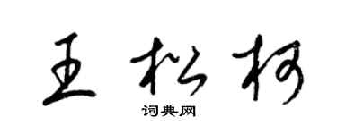 梁锦英王松柯草书个性签名怎么写