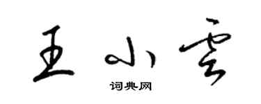 梁锦英王小云草书个性签名怎么写