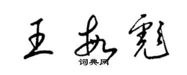 梁锦英王敏彪草书个性签名怎么写