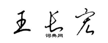梁锦英王长宏草书个性签名怎么写
