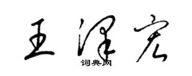 梁锦英王泽宏草书个性签名怎么写