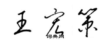 梁锦英王宏策草书个性签名怎么写