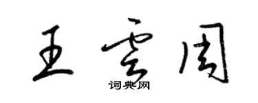 梁锦英王云周草书个性签名怎么写