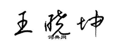 梁锦英王晓坤草书个性签名怎么写