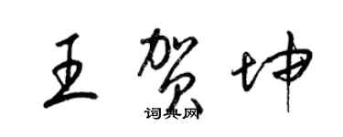 梁锦英王贺坤草书个性签名怎么写