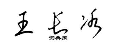 梁锦英王长冰草书个性签名怎么写