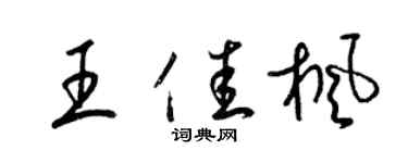 梁锦英王佳枫草书个性签名怎么写