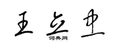 梁锦英王立忠草书个性签名怎么写
