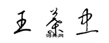 梁锦英王叶忠草书个性签名怎么写