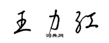 梁锦英王力红草书个性签名怎么写