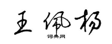 梁锦英王佩杨草书个性签名怎么写