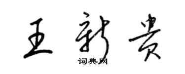 梁锦英王新贵草书个性签名怎么写