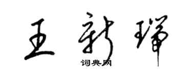 梁锦英王新瑞草书个性签名怎么写
