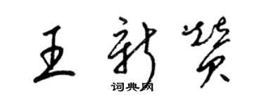 梁锦英王新赞草书个性签名怎么写