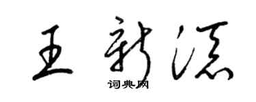 梁锦英王新添草书个性签名怎么写