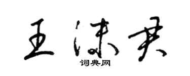 梁锦英王沫君草书个性签名怎么写