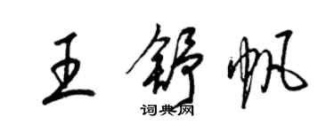 梁锦英王舒帆草书个性签名怎么写