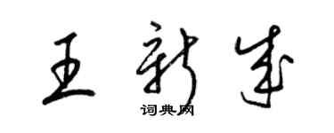 梁锦英王新成草书个性签名怎么写