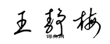 梁锦英王静梅草书个性签名怎么写