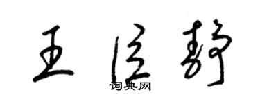 梁锦英王臣静草书个性签名怎么写