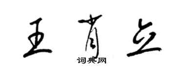 梁锦英王肖立草书个性签名怎么写