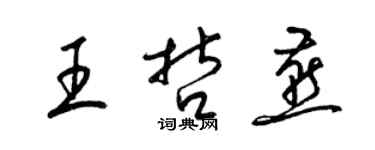 梁锦英王哲燕草书个性签名怎么写