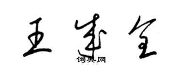 梁锦英王成全草书个性签名怎么写