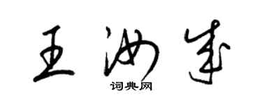 梁锦英王汝成草书个性签名怎么写
