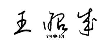 梁锦英王昭成草书个性签名怎么写